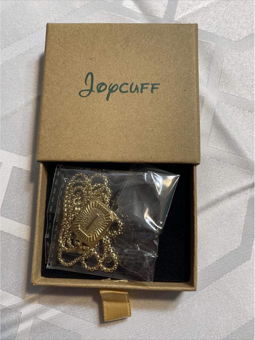 Joycuff Gold Colored “I” Initial Necklace With 22 Inch Chain NWT! A2398